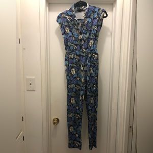 Nooworks magic jumpsuit in Plant Life print, jungle, comfy, perfect fit